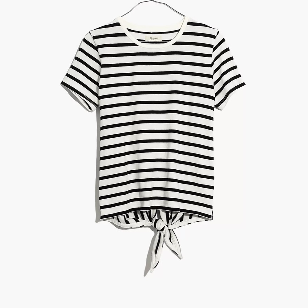 Madewell tie-back striped shirt
